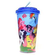 My Little Pony Friendship is Magic Plastic Flip Straw Cold Cup